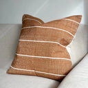 Fluid Home Interiors - Rust Stripe Cotton Cushion Cover 45x45cm - Ellenvale Interiors