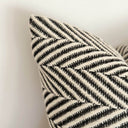 Fluid Home Interiors - Black Chevron Pattern Cushion 45x45cm - Ellenvale Interiors