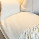 Isla Cream and Beige Tassel Throw