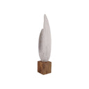 The Oregon Solid Wood Tall White Sculpture