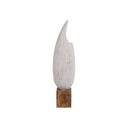 The Oregon Solid Wood Tall White Sculpture