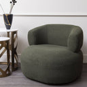 Fluid Home Interiors - Boucle Khaki Occasional Chair - Libra Interiors