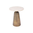 Fluid Home Interiors - Tivali Light Travertine Side Table - Libra Interiors