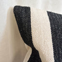 Fluid Home Interiors - Black & Cream Stripe Cotton Cushion 50x30cm - Ellenvale Interiors