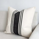 Fluid Home Interiors - Alice Black and Cream Cotton Cushion 45x45cm - Ellenvale Interiors