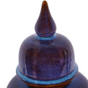 Fluid Home Interiors - Mediterranean Tall Jar Glazed Ceramic Dark Blue - Libra Interiors