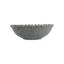 Fluid Home Interiors - Mediterranean Green Glaze Ceramic Bowl with Bobble Edge - Libra Interiors