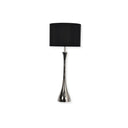 Fluid Home  Interiors - Nickle Aluminium Table Lamp with Black Shade - Libra Interiors