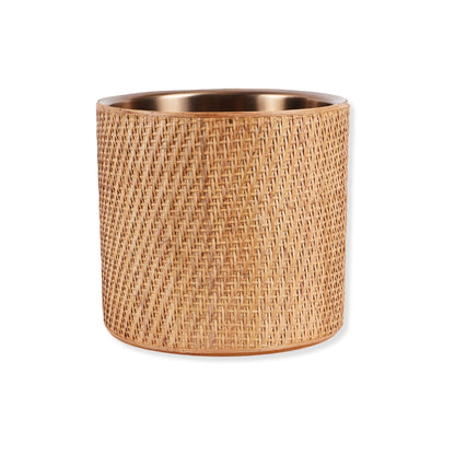 Fluid Home Interiors - Rattan Dusky Luxe Gold Champagne Cooler - Libra Interiors