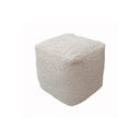 Fluid Home Interiors - Teddy Hand Woven Ivory Cotton Pouffe - Libra Interiors