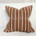 Fluid Home Interiors - Rust Textured Stripe Cushion - Ellenvale Interiors