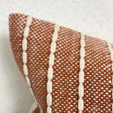 Fluid Home Interiors - Rust Textured Stripe Cushion - Ellenvale Interiors