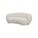 Fluid Home Interiors - Curved Boucle Mini Sofa Seater White - Libra Interiors