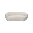 Fluid Home Interiors - Curved Mini Boucle Sofa Seater White - Libra Interiors