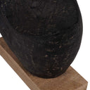 Fluid Home Interiors - The Oregon Solid Wood Sculpture Black - Libra Interiors