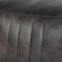 Fluid Home Interiors - Cube Leather Pouffe in Charcoal -Libra Interiors