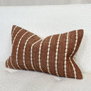 Fluid Home Interiors -  Rust Textured Stripe Cushion 50×30cm - Ellenvale Interiors 