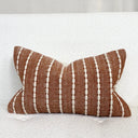 Fluid Home Interiors -  Rust Textured Stripe Cushion 50×30cm - Ellenvale Interiors 