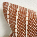 Fluid Home Interiors -  Rust Textured Stripe Cushion 50×30cm - Ellenvale Interiors 