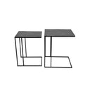 The Graphite Black Lava Set of 2 Side Tables