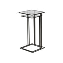 Fluid Home Interiors - Set of 2 Glass and Metal Side Tables - Libra Interiors