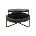 Fluid Home Interiors - Round Coffee Tables with Black Tinted Glass - Libra Interiors