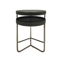 Fluid Home Interiors - Set of 2 Side Tables with Black Tinted Glass - Libra Interiors