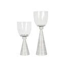 The Olympia Hurricane Table Lamps Silver