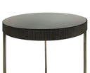 Fluid Home Interiors - Set of 2 Side Tables with Black Tinted Glass - Libra Interiors