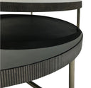 Fluid Home Interiors - Round Coffee Tables with Black Tinted Glass - Libra Interiors