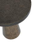 Fluid Home Interiors - The Battersea Iron Side Table in Rustic Antique Gold - Libra Interiors