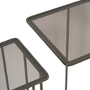 Fluid Home Interiors - Set of 2 Glass and Metal Side Tables - Libra Interiors