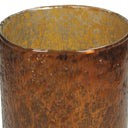 Round Textured Amber Candle Holders