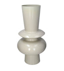 Fluid Home Interiors -  Sleek Cream Ceramic Vase - Libra Interiors