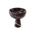 Odessa Large Red Marble Pedestal Bowl