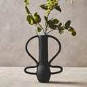 Seren Large Textured Black Vase