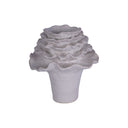 Fluid Home Interiors - Layered Petals Large Ceramic Off White Vase - Libra Interiors