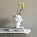 Fluid Home Interiors - Layered Petals Large Ceramic Off White Vase - Libra Interiors