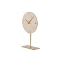 Fluid Home Interiors - Light Travertine Mantle Clock On Stand - Libra Interiors