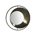 Fluid Home Interiors - Circles Iron Mirror Aged Gold 100cm Diamater - Libra Interiors