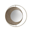 Fluid Home Interiors - Concentric Circles Iron Mirror Aged Gold 100cm diamater - Libra Interiors