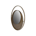 Fluid Home Interiors - Concentric Circles Iron Mirror Aged Gold 100cm diamater - Libra Interiors