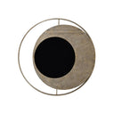 Fluid Home Interiors - Concentric Circles Iron Mirror Aged Gold 100cm diamater - Libra Interiors