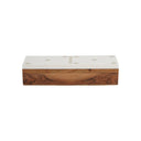 Fluid Home Interiors - Luxe Rustic Wooden White and Gold Domino Set - Libra Interiors