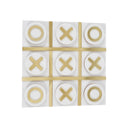 Fluid Home Interiors - Luxe White and Gold Noughts and Crosses Game - The Libra Company