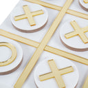 Fluid Home Interiors - Luxe White and Gold Noughts and Crosses Game - The Libra Company