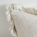 Fluid Home Interiors - Sand 100% Cotton Ruffled Cushion Cover - Ellenvale Interiors