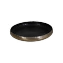 Fluid Home Interiors - Metallic gold metal round platter bowl -Libra Interiors