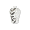 Monochrome Brush Ceramic Vase - Libra Interiors