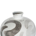 Monochrome Brush Ceramic Vase - Libra Interiors